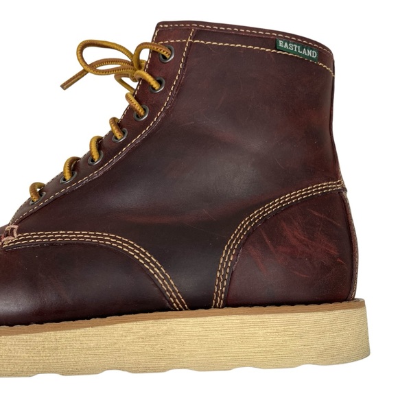 NWOB Eastland Men's Oxblood Leather Lumber Up Moc Toe Boots Size 9.5D - Picture 15 of 16